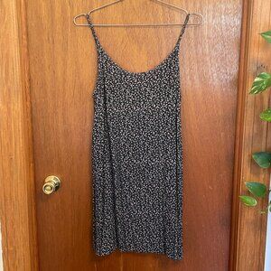 Vintage Black Floral Cotton Summer Dress